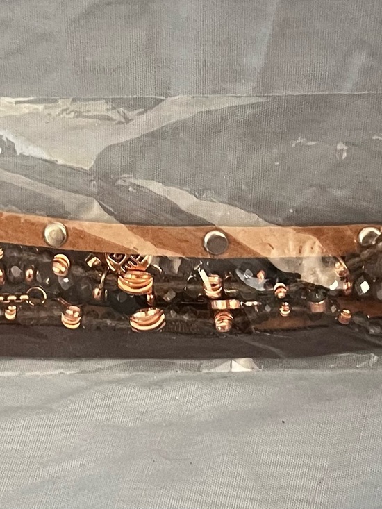 Jewelry - Brand New with tags and mesh gift bag a Multi strand beaded and leather bracelet